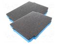 Foam insert; graphite-blue; 386x286x40mm; 2pcs. LeanFoam LF-AB-MAKITA