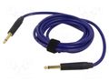 Cable; Jack 6,3mm 2pin plug,both sides; 3m; blue; 0.25mm2 TASKER TAS-TK123PSF-B