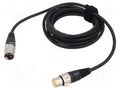 Cable; XLR male 3pin,XLR female 3pin; 3m; black; 0.25mm2; Cores: 2 TASKER TAS-TK333