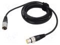 Cable; XLR male 3pin,XLR female 3pin; 3m; black; 0.25mm2; Cores: 2 TASKER TAS-TK333