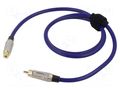 Cable; RCA socket,RCA plug; 1m; Plating: gold-plated; blue; 0.5mm2 TASKER TAS-TK511PSF-B
