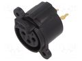 Connector: XLR; socket; female; 5A; PIN: 3; straight; soldering,THT CLIFF CP300284G