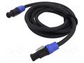 Cable; SpeakON female 4pin,both sides; 3m; black; Øcable: 10.8mm TASKER TAS-RF543
