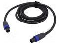 Cable; SpeakON female 4pin,both sides; 3m; black; Øcable: 10.8mm TASKER TAS-RF553