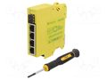 Switch Ethernet; unmanaged; Number of ports: 5; 5÷30VDC; RJ45; SW BRAINBOXES SW-584