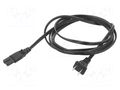 Cable; 2x18AWG; IEC C7 female,NEMA 1-15 (A) plug; PVC; 2.4m; 7A Qualtek Electronics 223083-01
