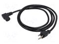 Cable; 3x16AWG; IEC C13 female angled right,NEMA 5-15 (B) plug Qualtek Electronics 313011-01