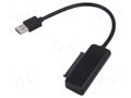 USB to SATA adapter; PnP; SATA plug,USB A plug; 0.16m; 5Gbps SAVIO SAVAK-38