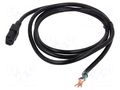 Cable; 3x18AWG; IEC C13 female,wires; PVC; 2m; black; 10A; 125V Qualtek Electronics 315005-01