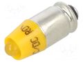 LED lamp; yellow; S5,7s,T1-3/4; 24VDC; 24VAC; plastic; 3mm CML INNOVATIVE TECHNOLOGIES 1512535UY3