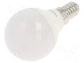 LED lamp; neutral white; E14; 230VAC; 470lm; 4.7W; 180°; 4000K TOSHIBA LED LIGHTING 4711112384792