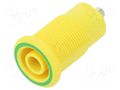 Connector: 4mm banana; socket; 24A; 1kV; yellow-green STÄUBLI BI-SLB4-E-20