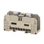Stud terminal, Threaded stud connection, 120 mm², 1000 V, 269 A, Number of connections: 2, M 10, TS 35, dark beige Weidmuller 1028500000 04008190004866