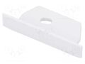 Cap for LED profiles; white; 20pcs; with hole TOPMET TOP-H5999901