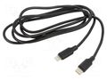 Cable; USB 2.0; Apple Lightning plug,USB C plug; 1m; black; 36W GEMBIRD CC-USB2-CM8PM-1.5M