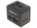 Adapter; 5VDC; 2.1A; Input: USB A port x2; Usup: 100÷250VAC QOLTEC QOLTEC-50133
