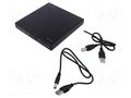 External DVD drive; black; USB A; 135x133x16mm SAVIO SAVAK-43