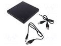 External DVD drive; black; USB A; 135x133x16mm SAVIO SAVAK-43
