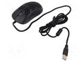 Mouse; black; USB A; optical,wired; DPI change button,RGB; 1.8m SAVIO SAVGM-HEXBLACK