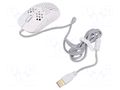 Mouse; white; USB A; optical,wired; DPI change button,RGB; 1.8m SAVIO SAVGM-HEXWHITE