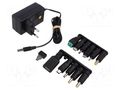 Power supply: switching; mains,plug-in; 3VDC,; 27W; 81%; black Goobay ZSI-64570