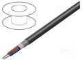 Wire: DMX; 2x0.35mm2; stranded; 110Ω; -20÷70°C; Colour: black; 100m TASKER TAS-TSK1038-CPR