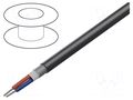 Wire: DMX; 2x0.35mm2; stranded; 110Ω; -20÷70°C; Colour: black; 100m TASKER TAS-TSK1038-CPR