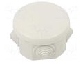 Enclosure: junction box; Ø: 65mm; Z: 46mm; wall mount; IP55; grey SCAME SCAME-680.001