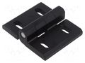 Hinge; Width: 76mm; cast zinc; black; H: 65mm; adjustable ELESA+GANTER GN235ZD76-65-B-SW