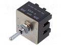 Switch: toggle; Pos: 3; 3P3T; ON-OFF-ON; 30A/250VAC; 30A/30VDC; S NKK SWITCHES S833