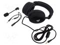 Headphones with microphone; black; Jack 3,5mm,USB A; 2.2m; 32Ω SAVIO SAVGH-STRATUS