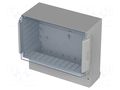 Enclosure: wall mounting; X: 296mm; Y: 281mm; Z: 158mm; ABS; grey BOPLA RCP3500
