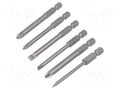 Kit: screwdriver bits; Phillips,PlusMinus PZ-type,slot; 6pcs. FELO FL03192716