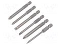 Kit: screwdriver bits; Phillips,PlusMinus PZ-type,slot; 6pcs. FELO FL03192716