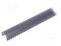 Cover for LED profiles; black; 1m; G22R; push-in KLUŚ K-B17006B-1M