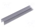 Cover for LED profiles; black; 1m; G22S; push-in KLUŚ K-B17013B-1M