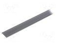 Cover for LED profiles; black; 1m; LIGER-22; push-in KLUŚ K-B17032B-1M