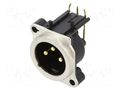 Connector: XLR; socket; male; 6A; 133V; PIN: 3; angled 90°; THT AMPHENOL AC3MBH-AU-PRE