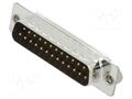 Connector: D-Sub; PIN: 25; plug; male; for cable; soldering; black ENCITECH DB25-SP-K