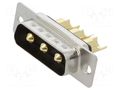 Connector: Special D-Sub; PIN: 3; plug; male; for cable; soldering MH CONNECTORS MHCDS3W3P4