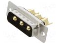 Connector: Special D-Sub; PIN: 3; plug; male; for cable; soldering MH CONNECTORS MHCDS3W3P4