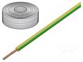 Wire; H05Z-K; stranded; Cu; 0.5mm2; LSZH; yellow-green; 300V,500V HELUKABEL H05Z-K-1X0.5YLGR
