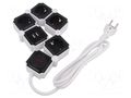 Plug socket strip: supply; Sockets: 4; 230VAC; 16A; white; 1.5m LOGILINK LPS276U