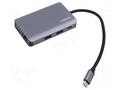 Docking station; Thunderbolt 3,USB 3.0; 0.2m; Input: USB C plug LOGILINK UA0410