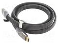 Cable; HDMI plug,both sides; PVC; textile; HDMI 2.0; Len: 1.5m VENTION AASBG