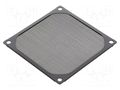 Filter; Ø80mm; aluminium; 1pcs; black; Mounting: screw; Kit: filter Akasa GRM80-AL01-BK