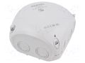Enclosure: junction box; X: 104mm; Y: 104mm; Z: 70mm; IP66,IP67; grey HENSEL HENSEL-KF-0402-G