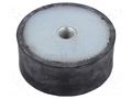 Vibration damper; Ø: 100mm; Shore hardness: 55±5; 20000N; 2000N/mm ELESA+GANTER DVA3-100-40-M16-55