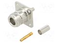Connector: N; socket; female; straight; 50Ω; crimped; gold-plated AMPHENOL RF 172175
