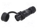 Connector: circular; plug; female; PIN: 2; IP67; SA12; 4÷6.5mm; 13A WEIPU SA1211/S2IB